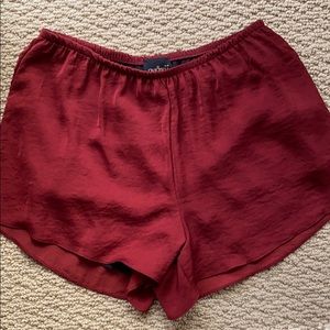 Red dressy shorts